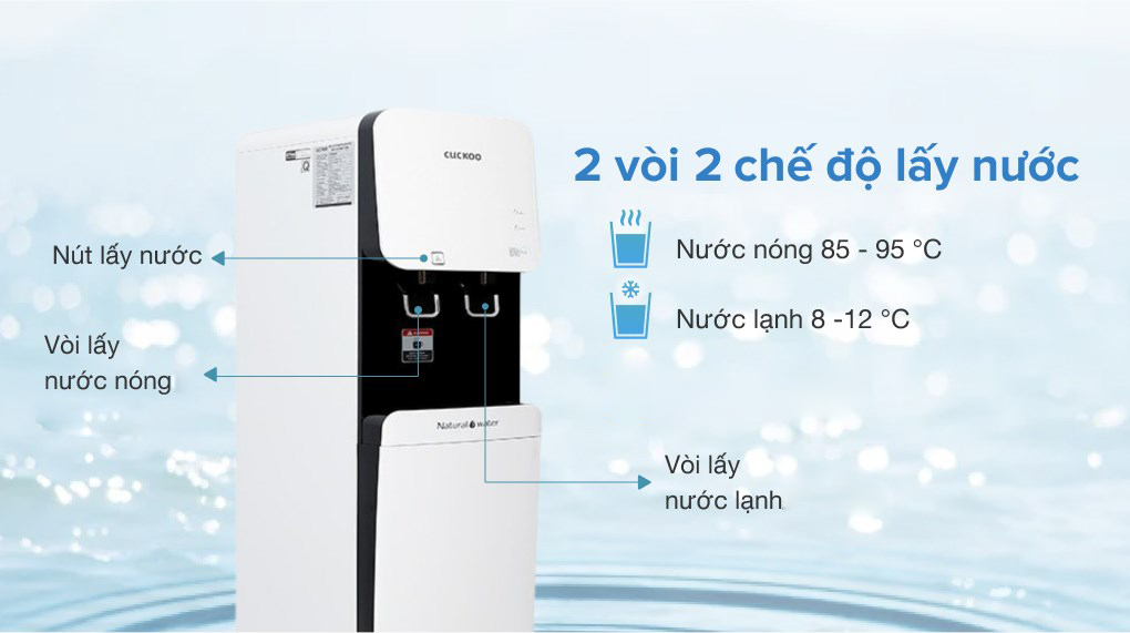 2 chế độ nước nóng và lạnh