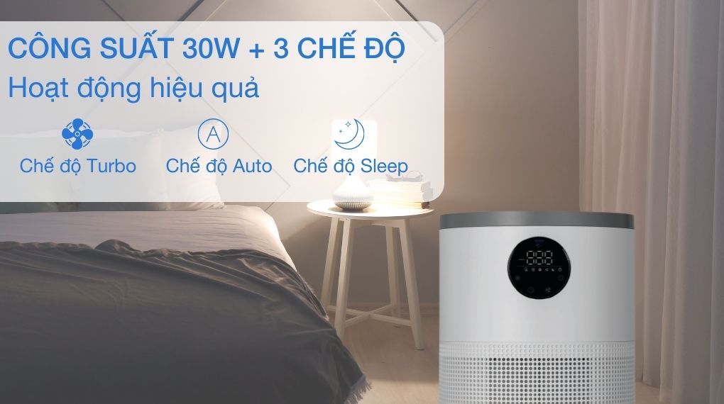 Máy lọc không khí Cuckoo CAC-AF1110FW/WHCKV 30W - Công suất, Chế độ hoạt động