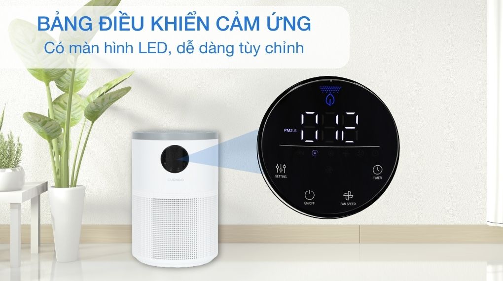 Máy lọc không khí Cuckoo CAC-AF1110FW/WHCKV 30W - Bảng điều khiển