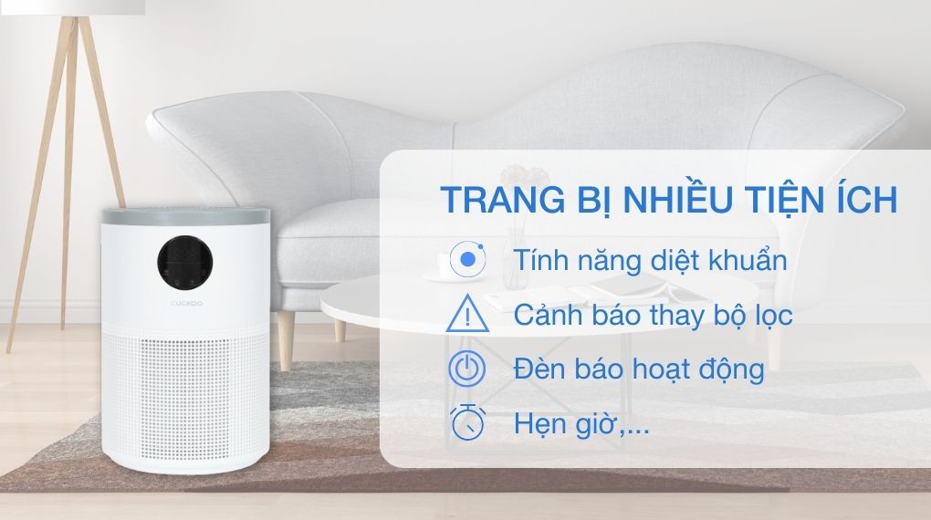 Máy lọc không khí Cuckoo CAC-AF1110FW/WHCKV 30W - Tiện ích