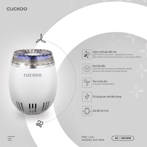 Dòng máy lọc không khí Cuckoo mini dành cho ô tô