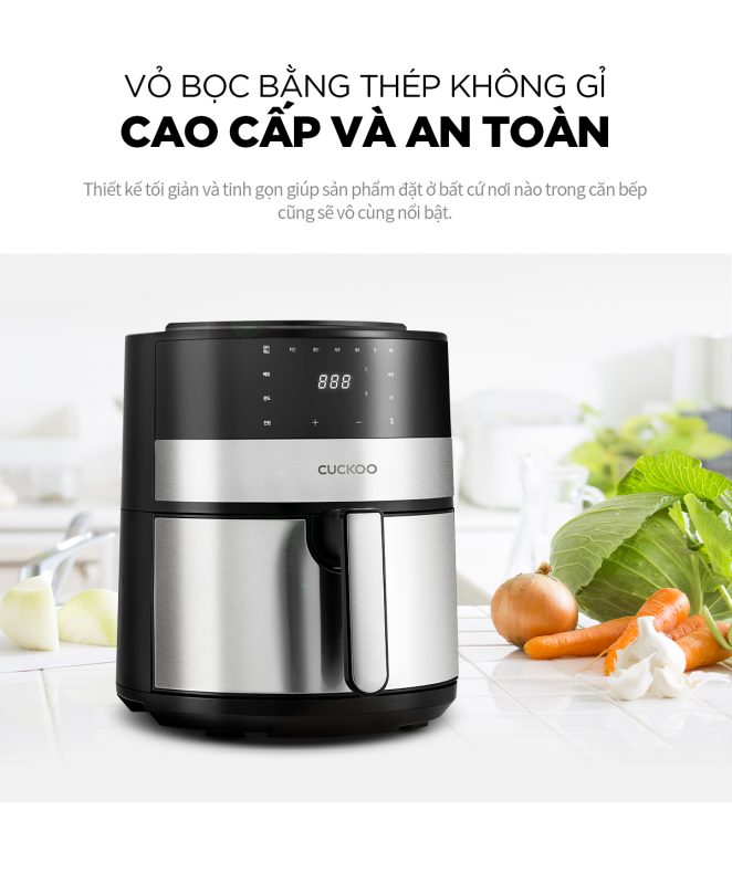 NỒI CHIÊN KHÔNG DẦU CUCKOO CAF-F0410T/BKVNCV MÀU ĐEN 3,5L 4