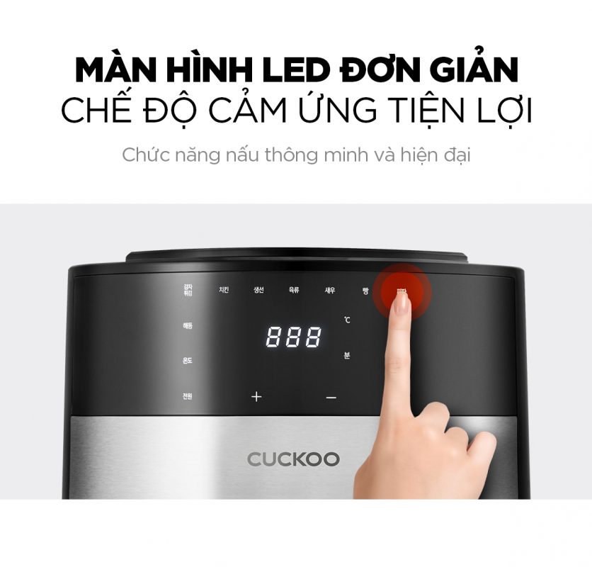 NỒI CHIÊN KHÔNG DẦU CUCKOO CAF-F0410T/BKVNCV MÀU ĐEN 3,5L 6