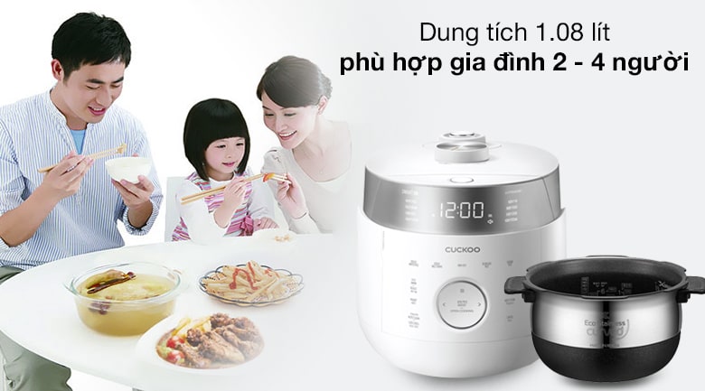 Dung tích - Nồi cơm cao tần Cuckoo 1.08 lít CRP-LHTR0609F/WHSIVNCV