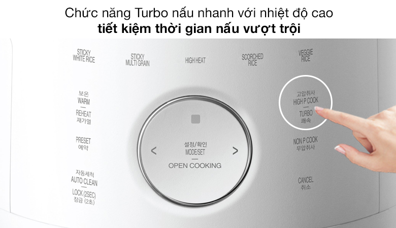 Turbo - Nồi cơm cao tần Cuckoo 1.08 lít CRP-LHTR0609F/WHSIVNCV