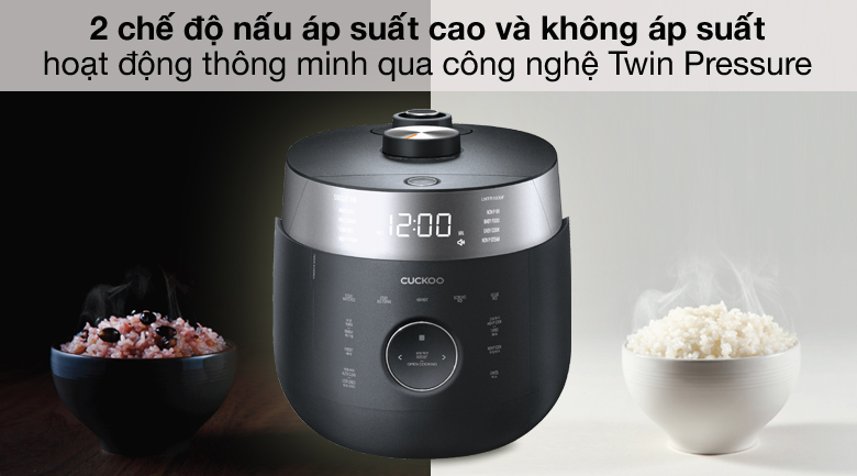 Twin Pressure - Nồi cơm cao tần Cuckoo 1.8 lít CRP-LHTR1009F/BKSIVNCV