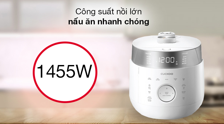 Nồi cơm cao tần Cuckoo 1.8 lít CRP-LHTR1009F/WHSIVNCV - Công suất