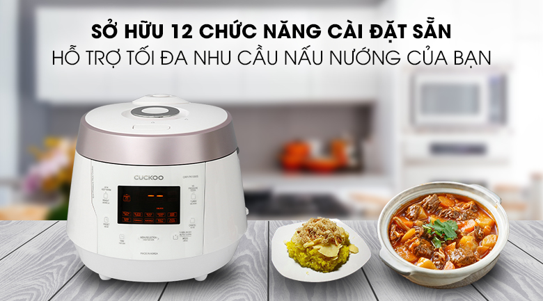 12 chức năng - Nồi cơm điện tử Cuckoo CRP-PK1000S 1.8 lít