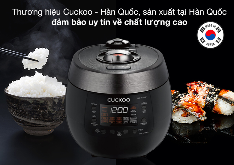 Nồi cơm áp suất điện tử Cuckoo 1.8 lít CRP-RT1008F/BKTSVNCV