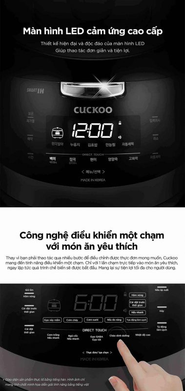 Nồi cơm điện Cao tần CUCKOO CRP-AHXB1008F/BKBRVNCV 4