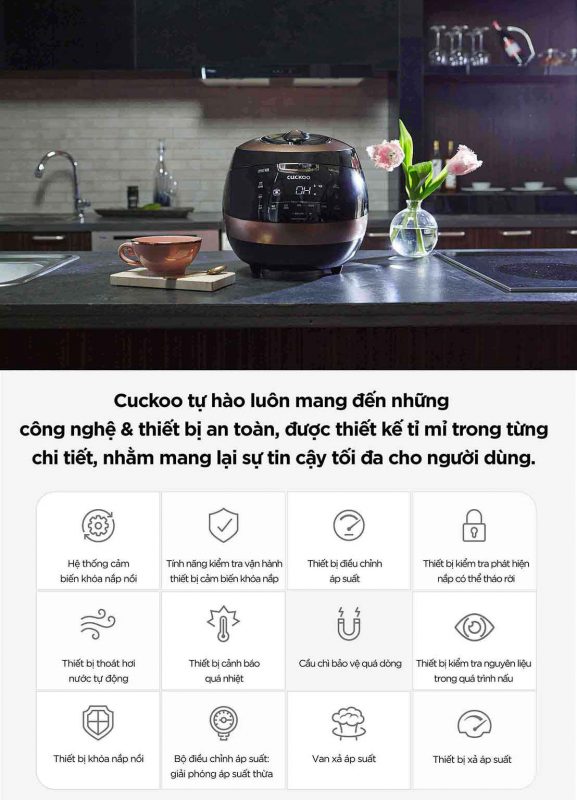 Nồi cơm điện Cao tần CUCKOO CRP-AHXB1008F/BKBRVNCV 6