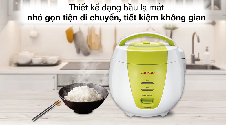 Thiết kế - Nồi cơm nắp gài Cuckoo 1 lít CR-0661/GRVNCV