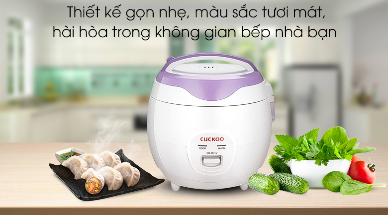 Nồi cơm điện CUCKOO CR-0671/VWVNCV MÀU TÍM DUNG TÍCH 1.0L