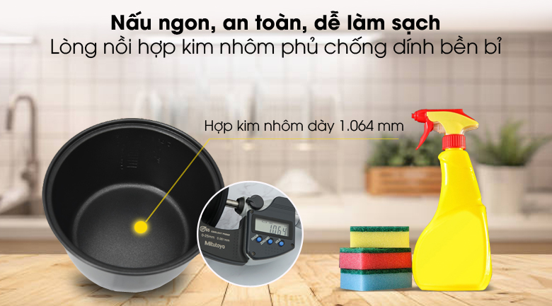 Lòng nồi chống dính - Nồi cơm nắp gài Cuckoo CR-0671 1.08 lít