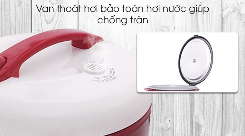 Van thoát hơi thông minh kiểm soát hơi nước tốt - Nồi cơm nắp gài Cuckoo CR- 1713 3 lít