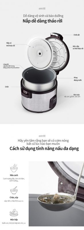 Nồi cơm điện tử CUCKOO CR-3031V MÀU TÍM DUNG TÍCH 5.4L 2