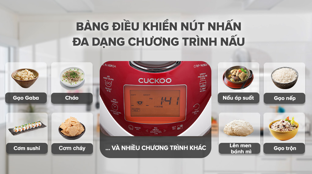 Nồi cơm điện tử áp suất Cuckoo 1.08 lít CRP-N0601F - Chức năng