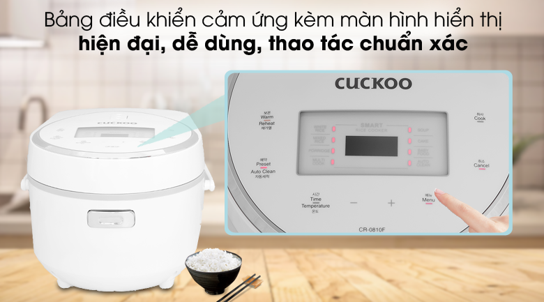 Dễ dùng - Nồi cơm điện Cuckoo 1.5 lít CR-0810F