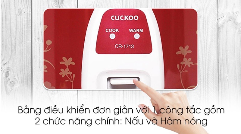 Nồi cơm điện CUCKOO CR-1713/DRVNCV MÀU ĐỎ DUNG TÍCH 3.0L 1