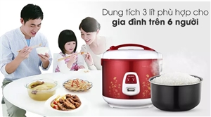 Nồi cơm nắp gài Cuckoo CR-1713 3.0 lít màu đỏ